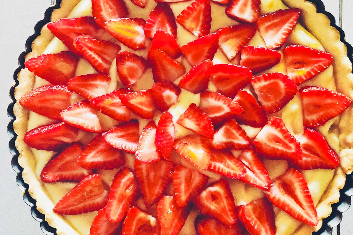 a strawberry tart